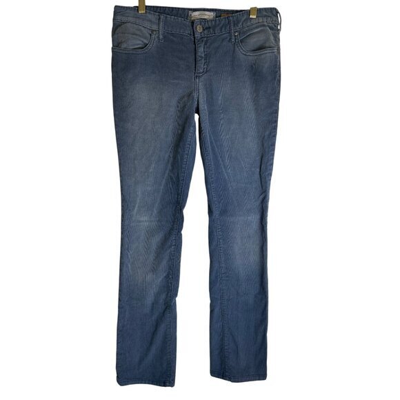 Pilcro and the Letterpress Pants Size 29 Blue Corduroy Straight Leg Vintage Slim - Picture 1 of 9